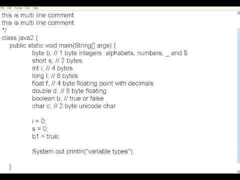 Java Part 2 Data Types