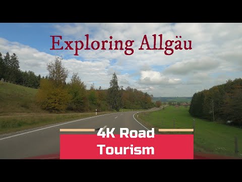 Driving Germany: Dietmannsried (A7) - Kaufbeuren - 4K drive through beautiful Allgäu