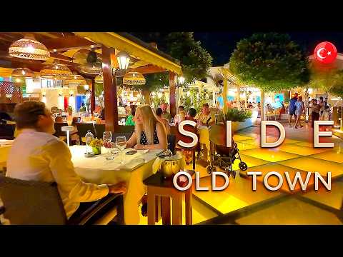 Antalya SIDE 📍 Altstadt & Einkaufsstrassen 🇹🇷 TÜRKEI 4K Abendspaziergang #türkei #side #antalya