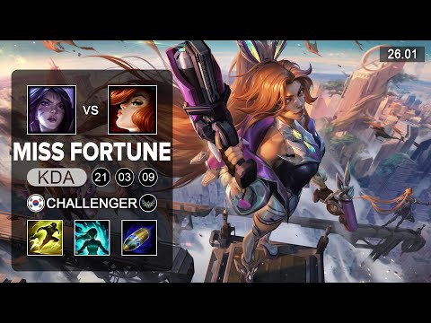 Miss Fortune vs Kai'Sa ADC - KR Challenger - Patch 26.01 Season 16
