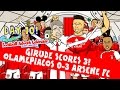Giroud Hat-trick -Rude Parody! Olympiacos 0-3 Arsenal (Champions League goals highlight Day 10)