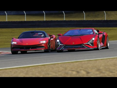 Ferrari SF90 Stradale 2020 vs Lamborghini Sian 2020 at Brands Hatch