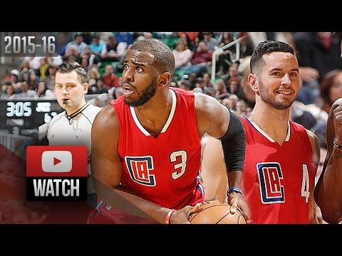 Chris Paul & J.J. Redick Full Highlights at Jazz (2015.12.26) - 44 Pts, 11 Ast For CP3
