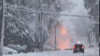 Power line knocked down in Cranford