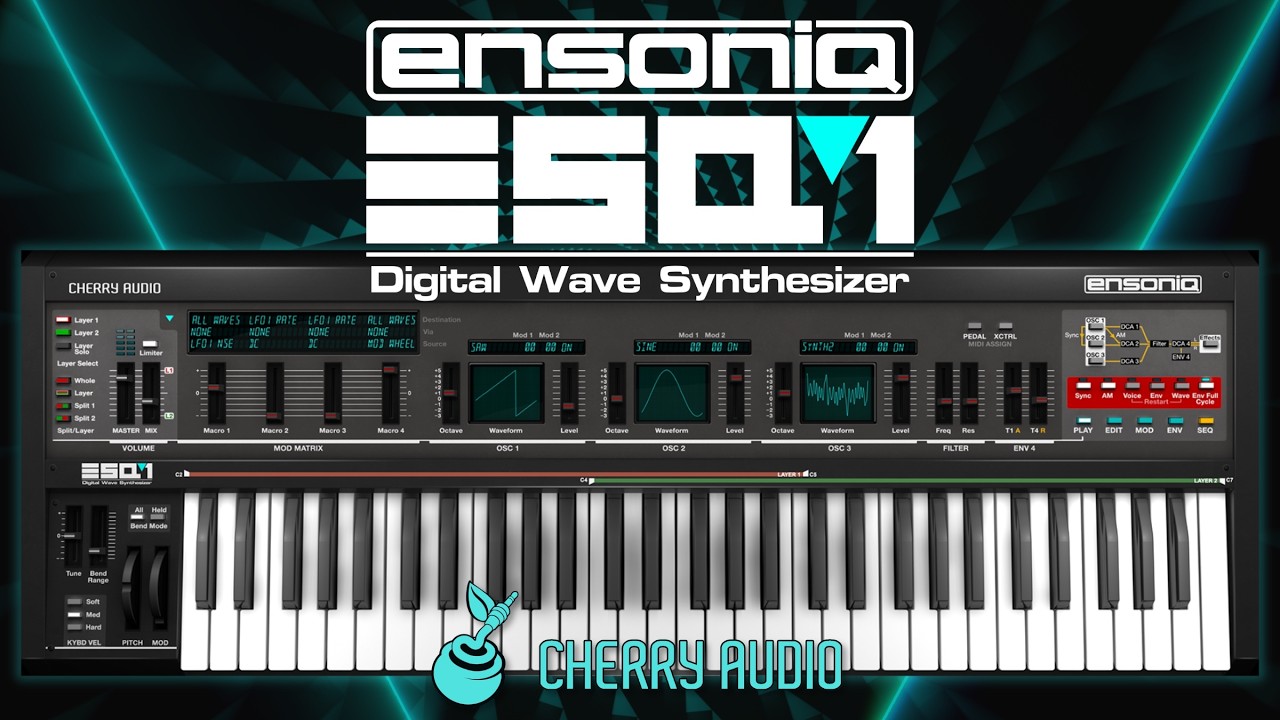 Cherry Audio | Ensoniq ESQ-1 Synthesizer - YouTube