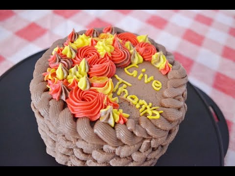 Buttercream Thanksgiving Basket Cake