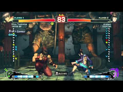 Kiryu Tsukimiya [Guy] vs ziraigen [Juri] SSF4 Japanese Online Ranked Matches - TRUE-HD