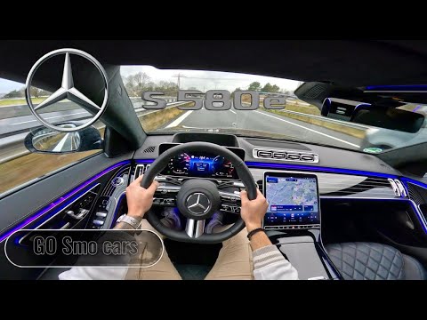 Mercedes-Benz S580e 2024 // 510HP // 4K POV Test Drive on AUTOBAHN // GO Smo cars