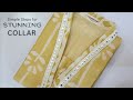 How To Cut V Collar Neck Easy Tips Collar Kurti Neck Design