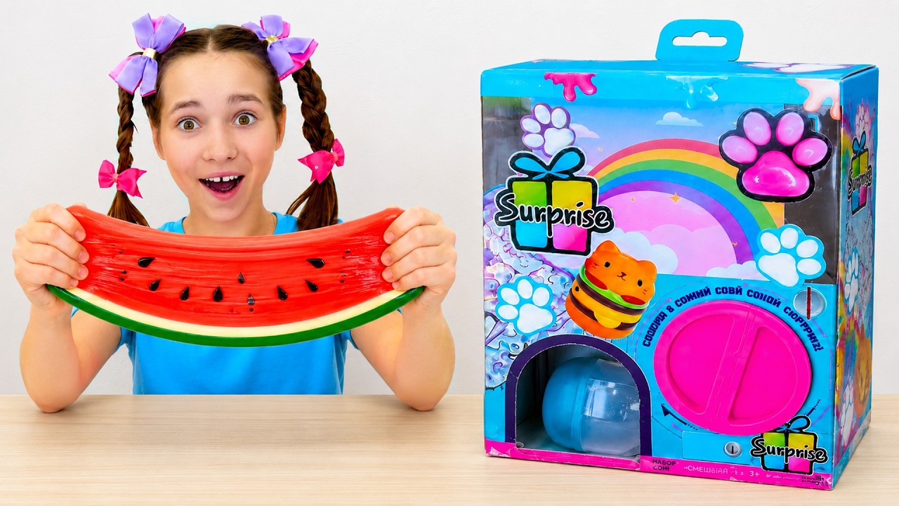 Sofia Plays with a Magic Squishy Machine