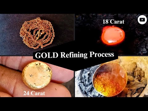GOLD Refining Process 18k to 24k Gold 🪙