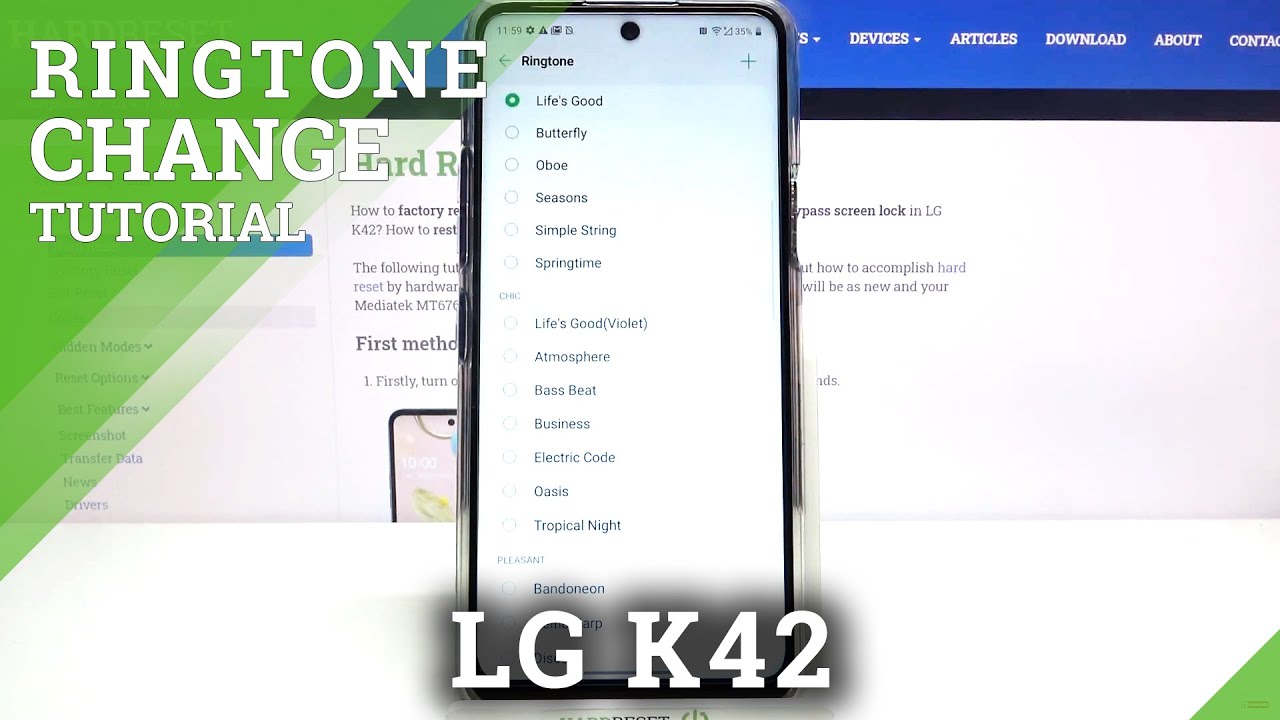 How to Choose New Ringtone in LG K42 - Change Ringtone