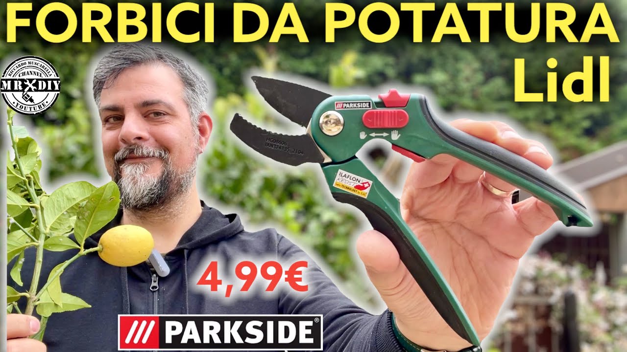 Forbici per potatura ad incudine, parkside lidl 4.99 €. Cesoie da giardinaggio. potare piante alberi