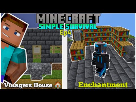 EPIC MINECRAFT VILLAGER HOUSE AND ENCHANTMENT SETUP