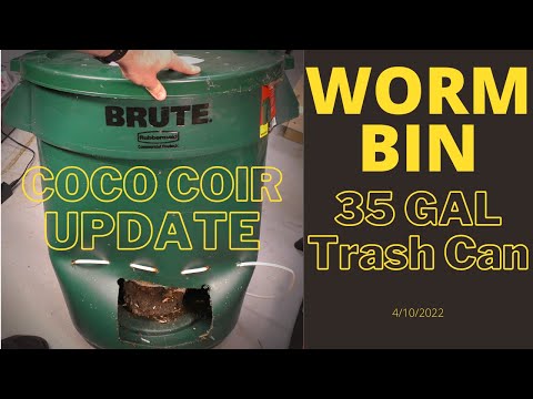 DIY Trash Can Worm Bin - Coco Coir Helps 4/10/2022