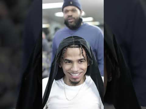 He has long hair😱 #shorts #braids #barber