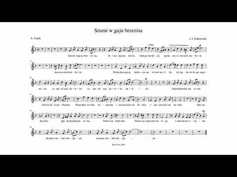 I. J. Paderewski - Szumi w gaju brzezina op. 7 nr 3 | Akompaniament / Piano accompaniment