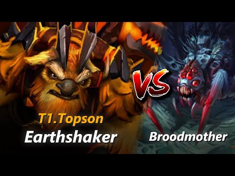 Topson mid Earthshaker vs Broodmother | First 10 minutes