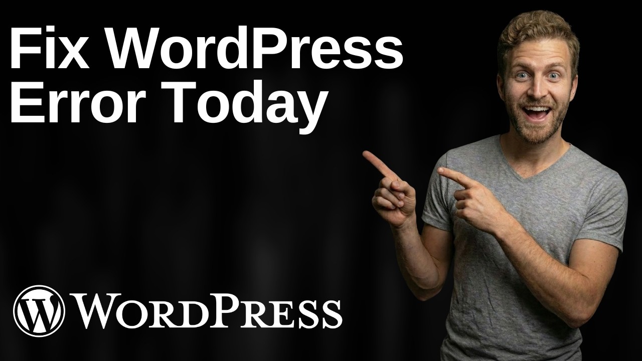 Fix WordPress Error Today (2026 Easy Guide)