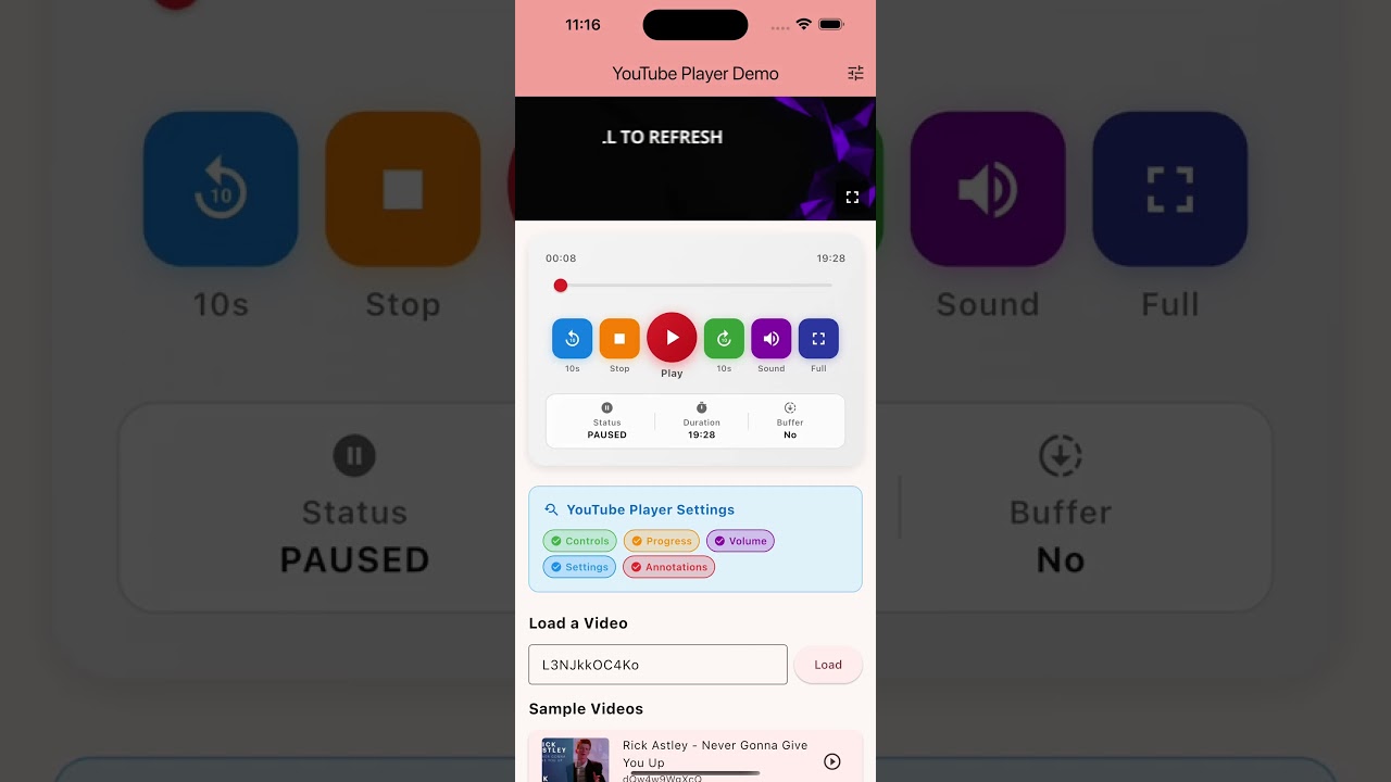 YouTube Player Pro Demo