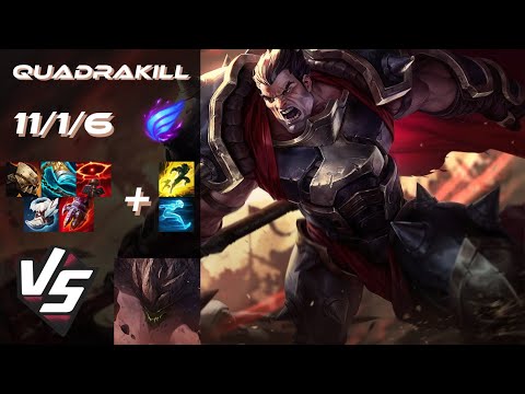 TOP Darius vs Malphite [QUADRAKILL] - EU Grandmaster Patch 14.5.1