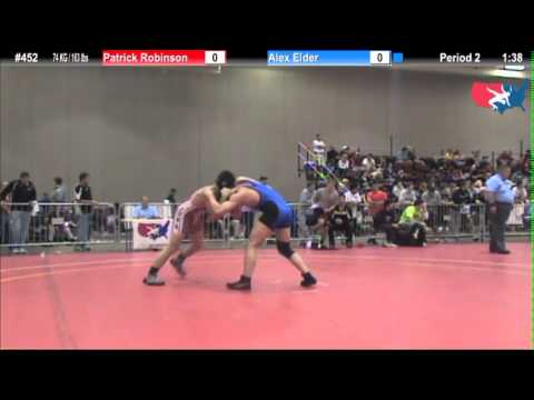 FILAJRFS: 74 KG / 163 lbs: Patrick Robinson (Purdue) vs. Alex Elder (NWRTC)