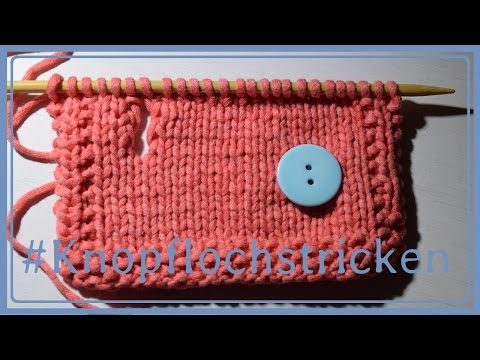 Knit buttonhole, vertical