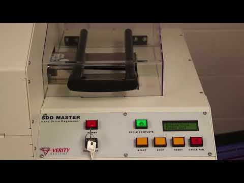 Video of the Verity SDD Master Continuous Duty Triple Pulse Degausser Shredder