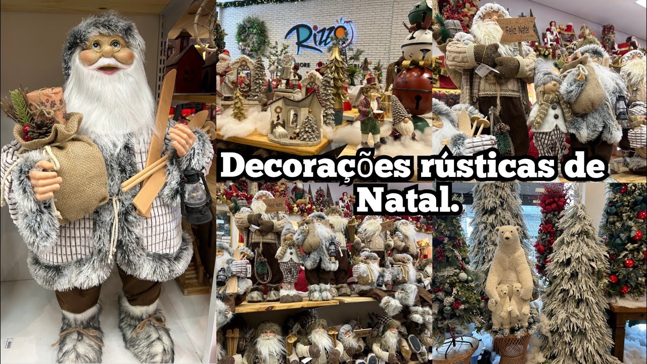 NESSA LOJA O CARTÃO CHORA ATÉ O NATAL. DECORAÇÕES RÚSTICAS E NEUTRAS RIZZO.
