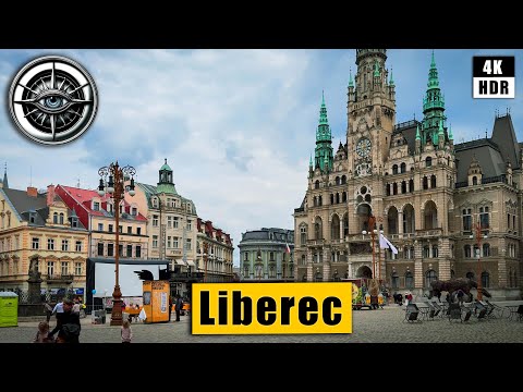 Walking tour of Liberec - Exploring the north of the Czech Republic 🇨🇿 4k HDR ASMR