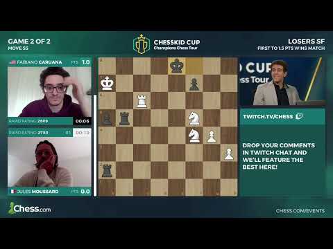 Unbelievable Knights! Fabiano Caruana vs Jules Moussard | Champions Chess Tour ChessKid Cup 2023