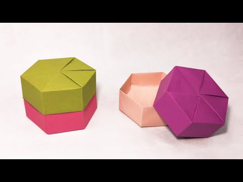Origami Hexagonal Gift Box - EASY ORIGAMI BOX IDEA (for Women Day)