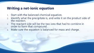 Precipitation Reactions