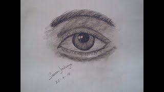 preview picture of video 'How to Draw Realistic Eyes Easy Step by Step  the canvas boy'