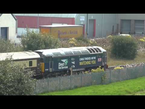 DRS Class 47 & 57 No's 47818 TnT 57307 on 5Z32 Crewe C.S - Cleethorpes @ Denton Jn on 13.9.14 - HD