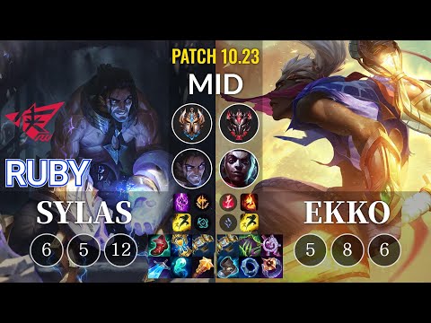 RW Ruby Sylas vs Ekko Mid - KR Patch 10.23