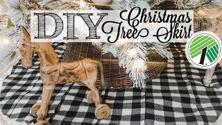 DIY Dollar Tree Christmas Tree Skirt  | EASY NO-SEW