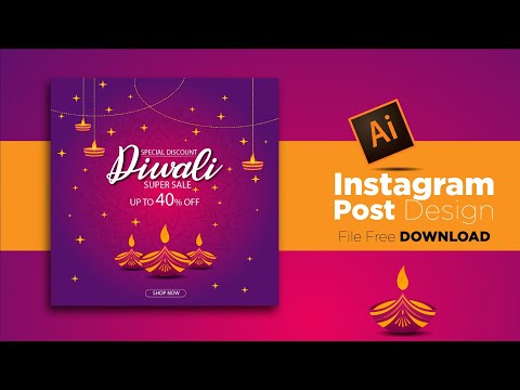 Diwali Super Sale Instagram Post Design File Download Free Adobe Illustrator