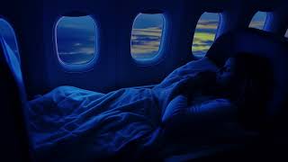 Night to Morning Airplane Brown Noise Ambience | Flight Attendants | Call Dings | Studying, Sleeping