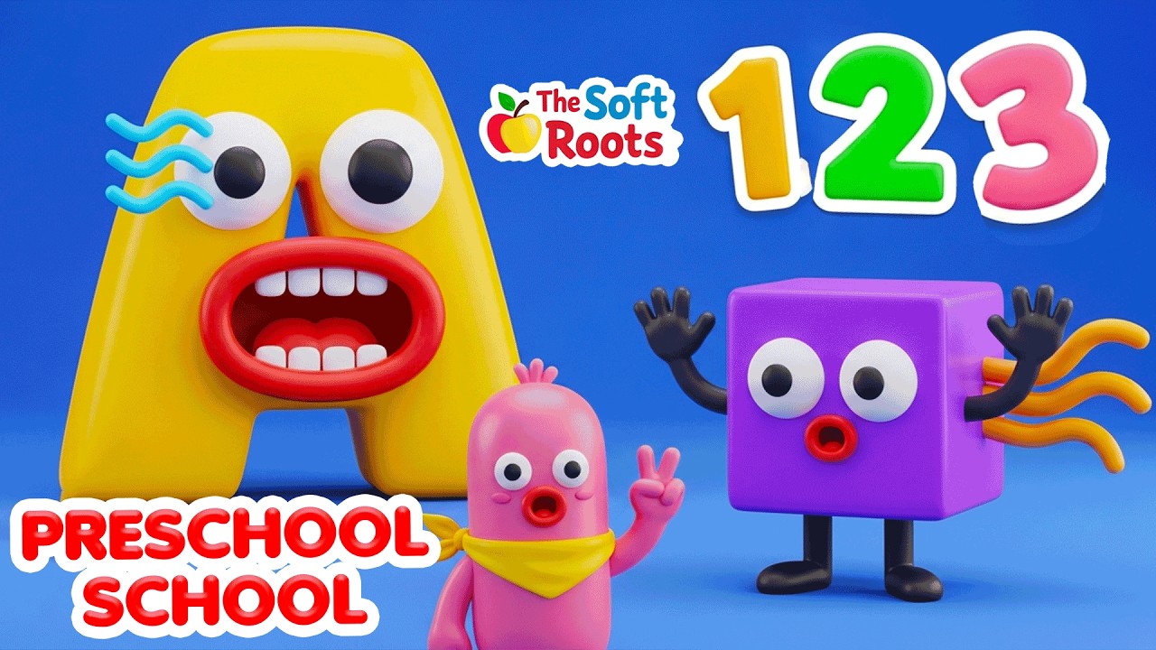 Preschool Learning activities for 3 year olds at home | Learn ABC Phonics Shapes Numbers Colors 🌈