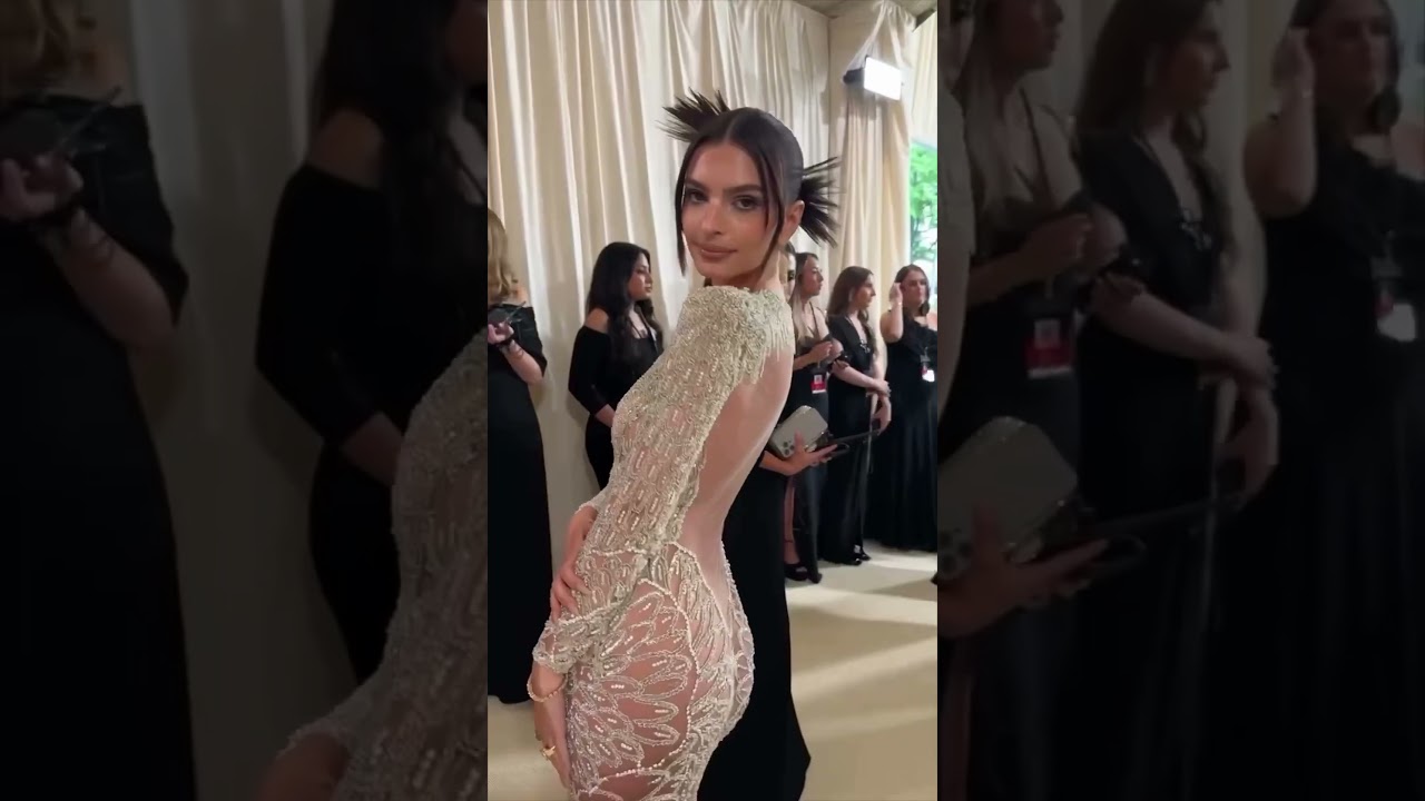 Emily is back with her naked dress on the #MetGala red carpet | Vogue India
