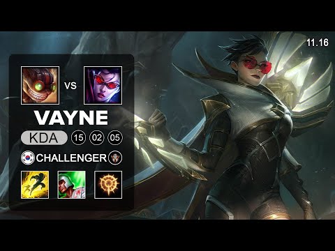 Viper Vayne ADC vs Ziggs - KR Challenger Patch 11.16