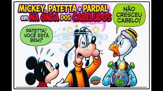 Mickey, Pateta e Pardal em Na onda dos Cabeludos | Quadrinhos Disney (Ed. Abril 1972)