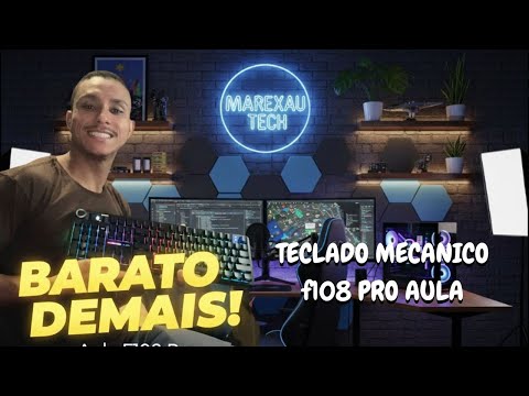 UNBOXING Aula F108 Pro – O MELHOR TECLADO MECÂNICO BARATO de 2025? TESTE REAL! Vale a pena?