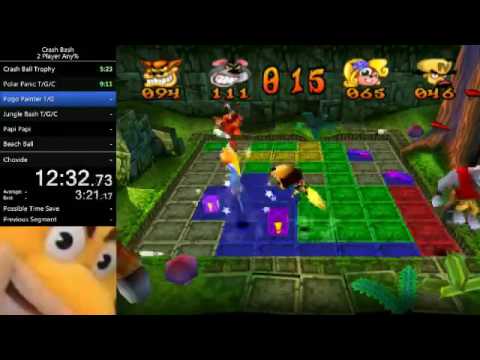 Crash Bash 2 Player Any% (No MM) Speedrun w/ Pie in 2:43:04