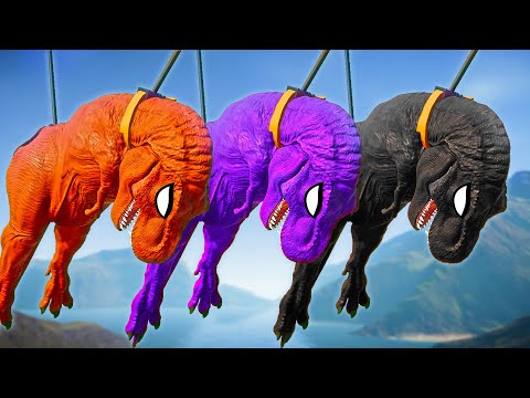 T-REX COLOR PACK vs JOKER ALBERTOSAURUS vs INDOMINUS REX GEN 2 - Jurassic World Evolution