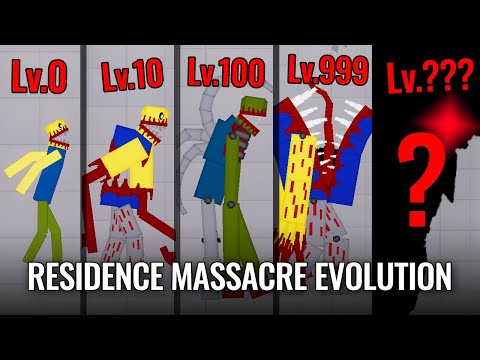 Residence Massacre Night 3 Monster Evolution in Melon Playground - People Playground