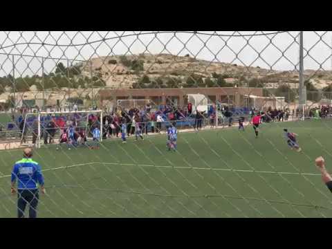 Gol del Benjamín frente a la EMFB Jumilla. 1-0 Jornada 27ª. Temporada 17/18