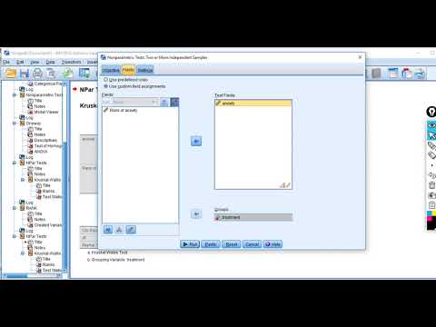 Kruskal Wallis non parametric one way ANOVA and post hoc tests (SPSS demo)