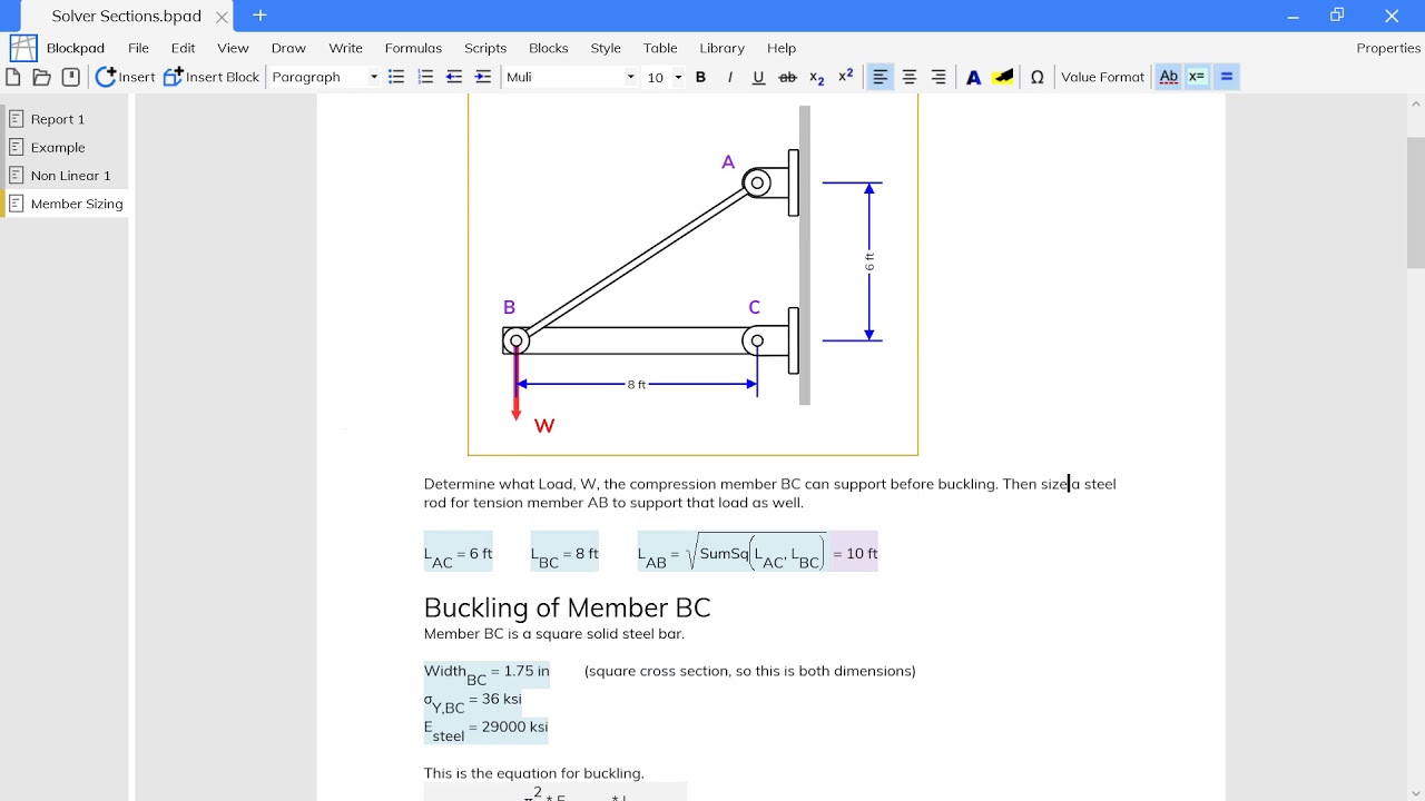 Solver Sections
